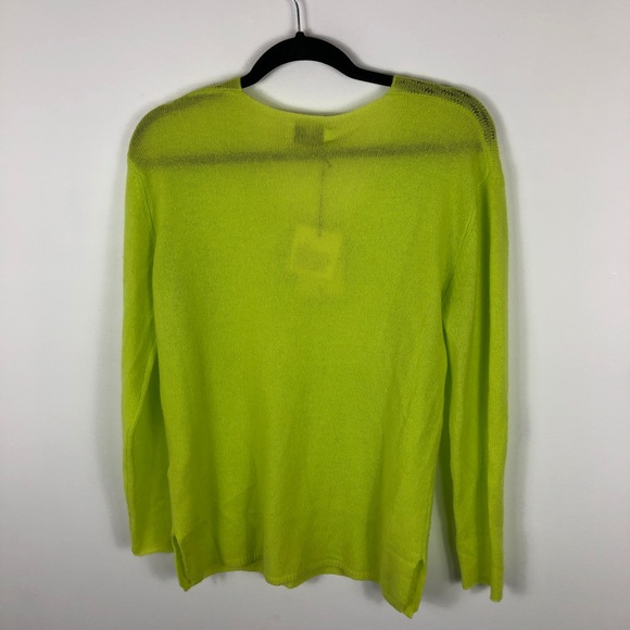 Allude Cashmere Pointelle V Neck Sweater - Picture 7 of 8